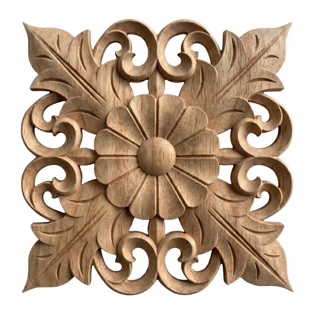 Craft Embellishments - Home Embellishment Wood Wood Carved Applique