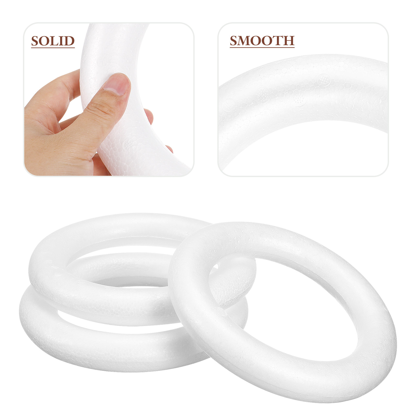 3Pcs Premium Foam Round Ring D - Craft Embellishments recension och pris