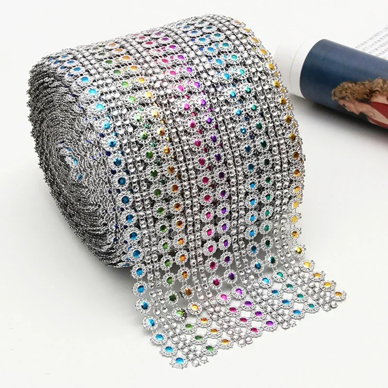 1 Yard 16row Crystal Diamond M - Hotfix Rhinestone Sheet recension och pris