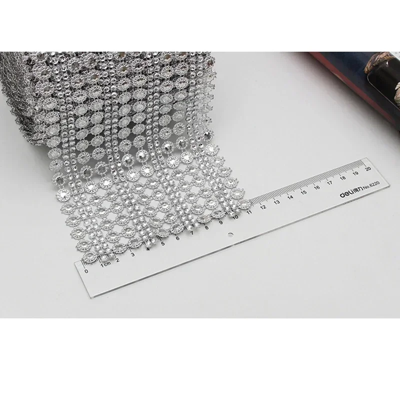 1 Yard 16row Crystal Diamond M - Hotfix Rhinestone Sheet recension och pris