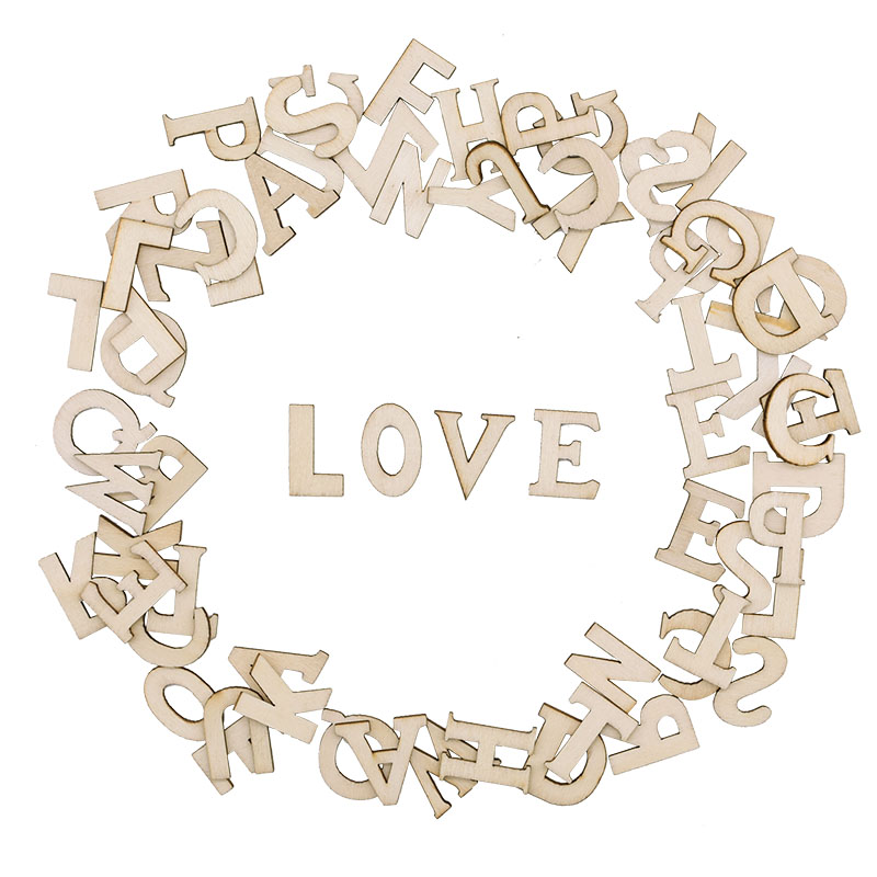 100pcs Letters Wooden Alphabet - Craft Embellishments recension och pris
