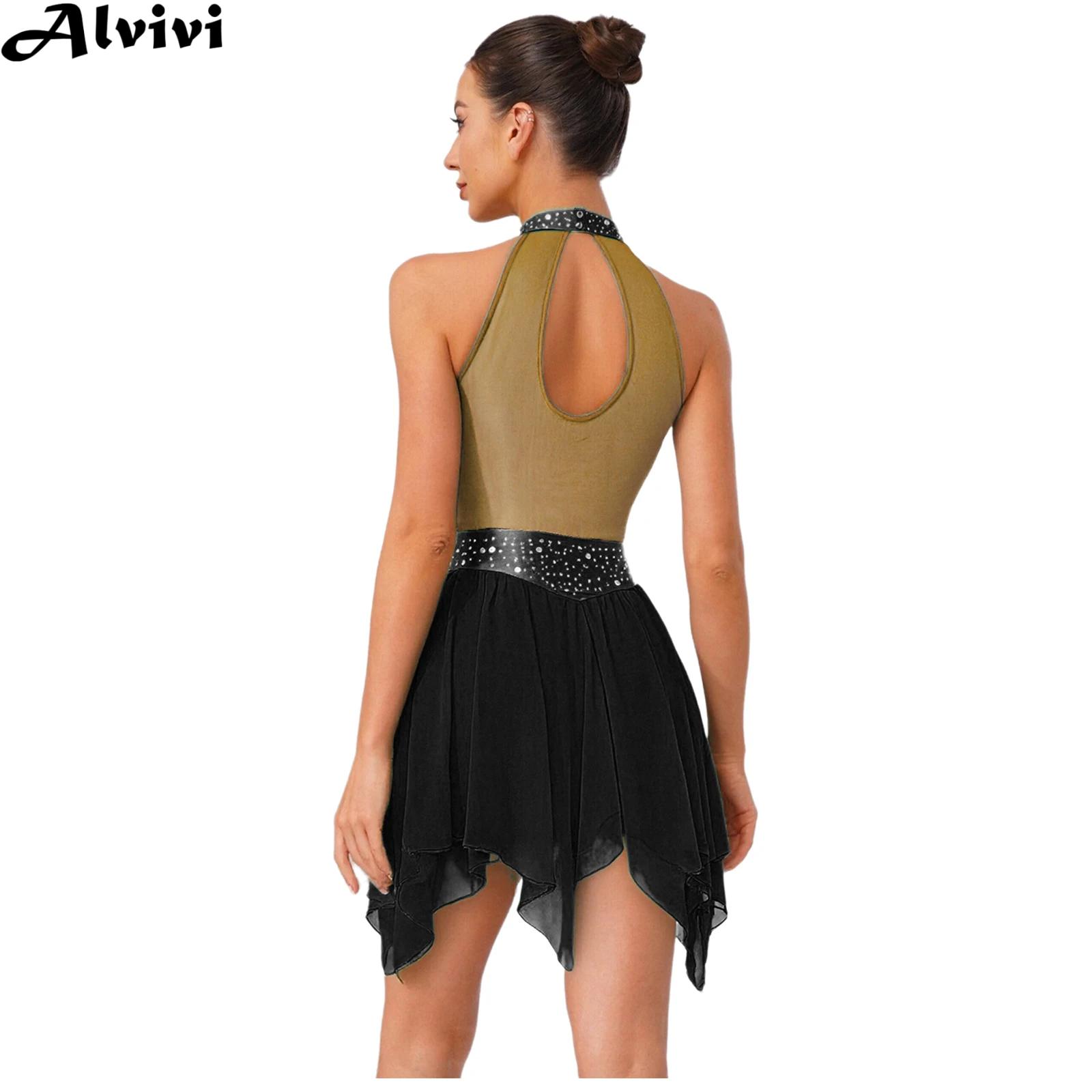 Women Sleeveless Shiny Rhinest - Rhinestone Banding Trim recension och pris