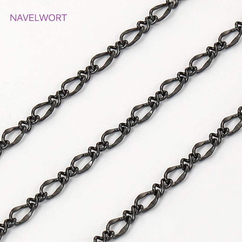 Black Color Oval Thin Chains F - Embroidery Craft recension och pris