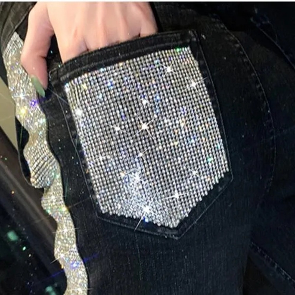Luxury Rhinestone Patches Jean - Hotfix Rhinestone Sheet recension och pris