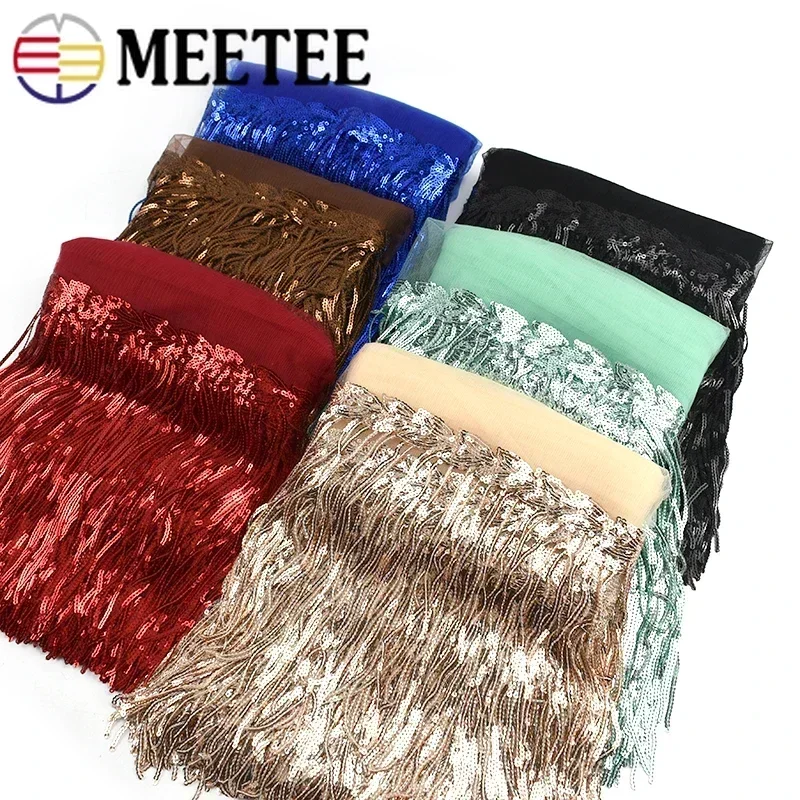 2/5/10Yards Sequin Embroidery  - Beaded Trim Fringe recension och pris