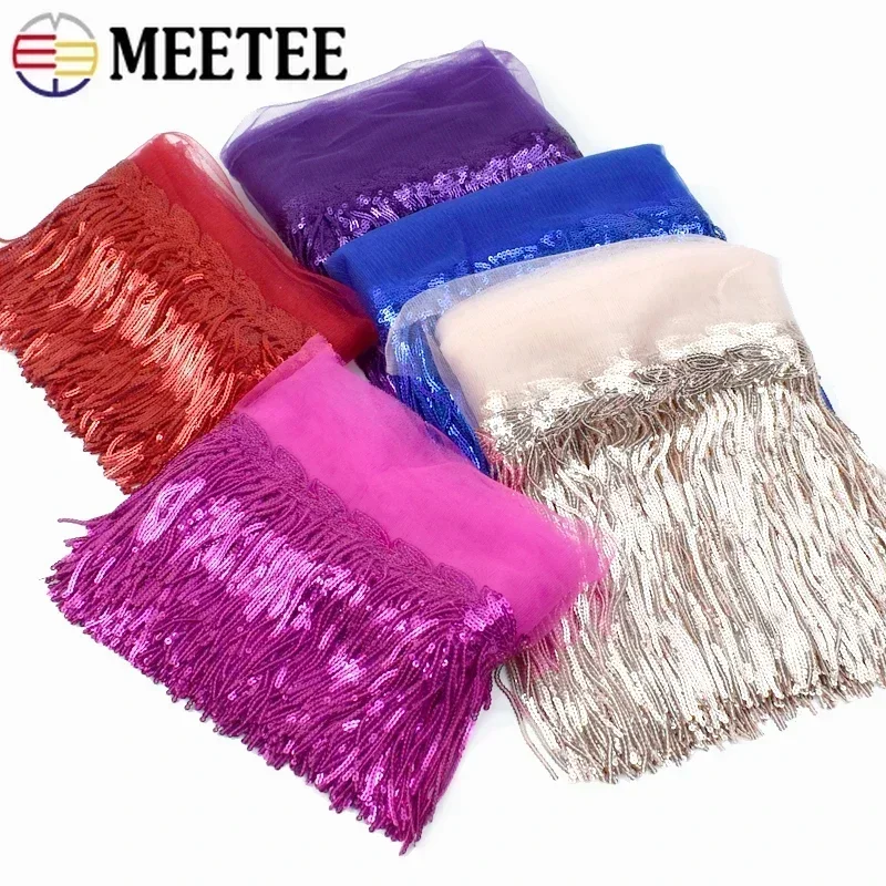2/5/10Yards Sequin Embroidery  - Beaded Trim Fringe recension och pris