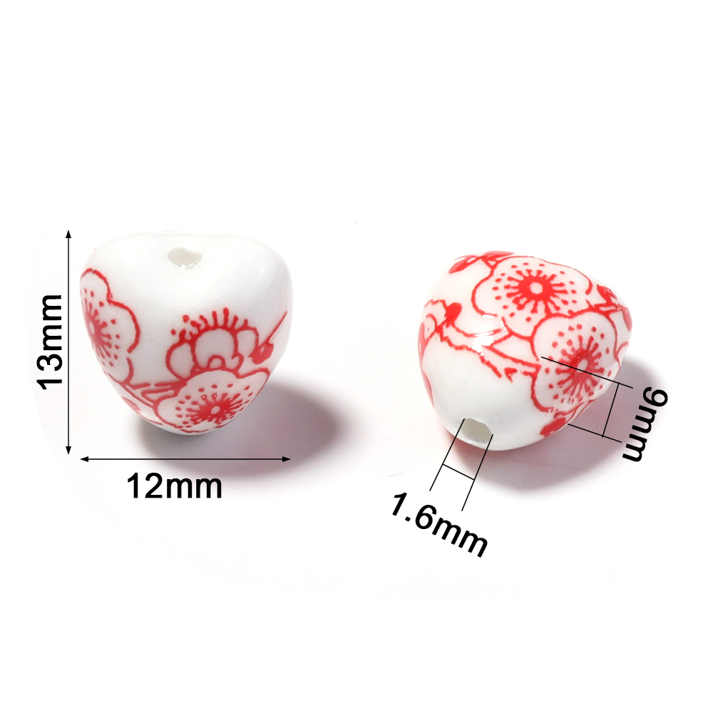 10pcs 12x13mm Heart Shape Flow - Embellishment Crafts recension och pris