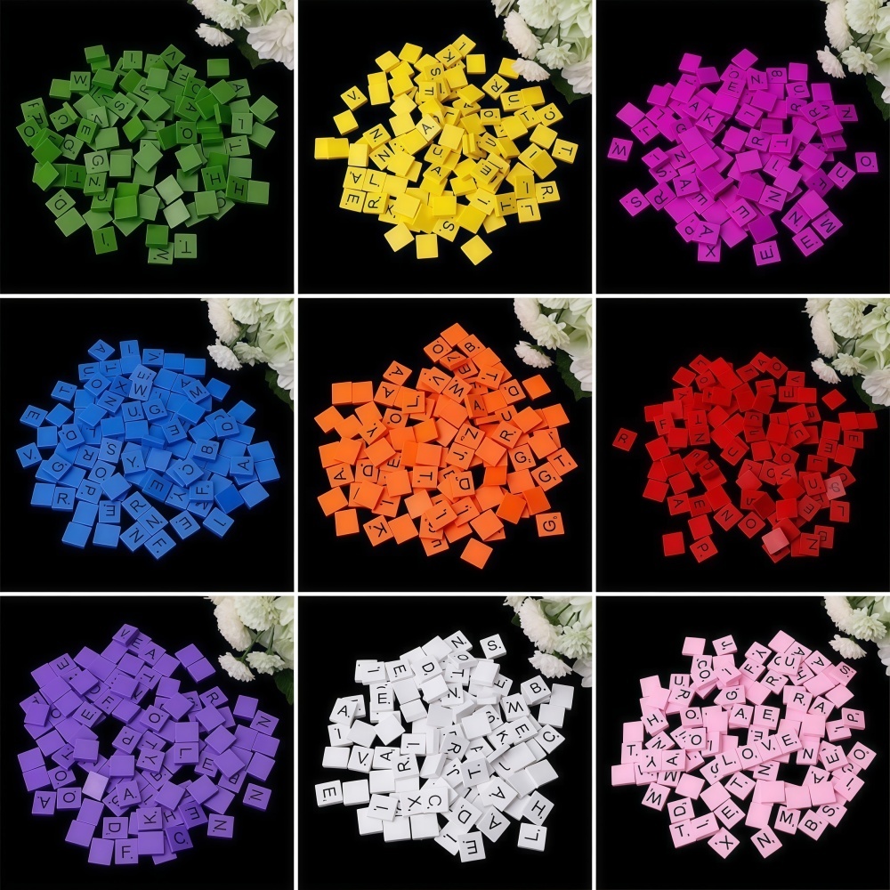 100PCS  Wooden Letter Cubes fo - Craft Embellishments recension och pris