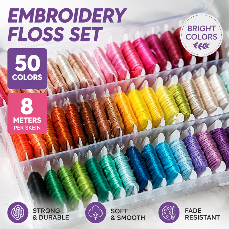 100% Cotton Embroidery Thread  - Embroidery Craft recension och pris