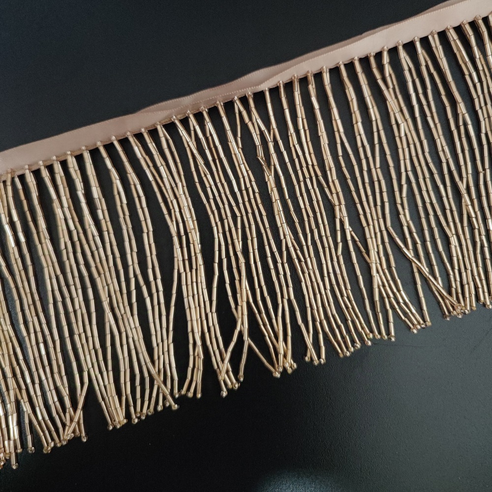 10cm Wide All Bugle Beads Bead - Beaded Trim Fringe recension och pris